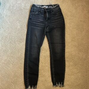 Kancan washed black skinny jeans - size 23